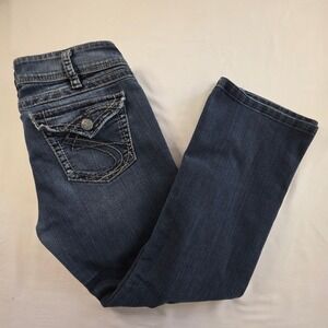 Silver Jeans Bootcut Suki Surplus Mid Rise Dark Wash 32x32 Stretch Denim